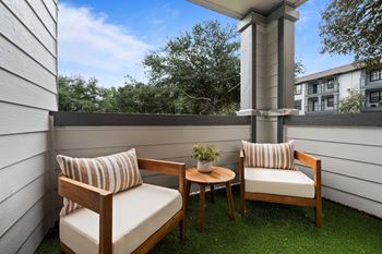 Furnished Patio at The Ambrose, Houston, Texas